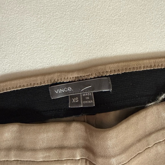 Vince Tan Slim genuine 100% leather Trousers soft as butter. - Picture 2 of 4